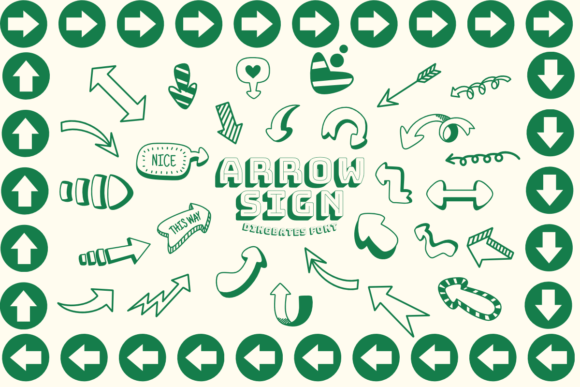 Arrow Sign: A Sketched Dingbats Font for Editorial Charm