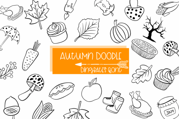 Autumn Doodle: A Sketched Dingbats Font for Editorial Warmth