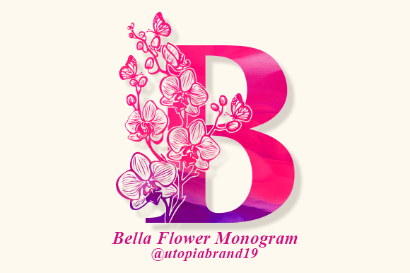 Bella Flower Monogram: A Decorative Font for Digital Campaigns