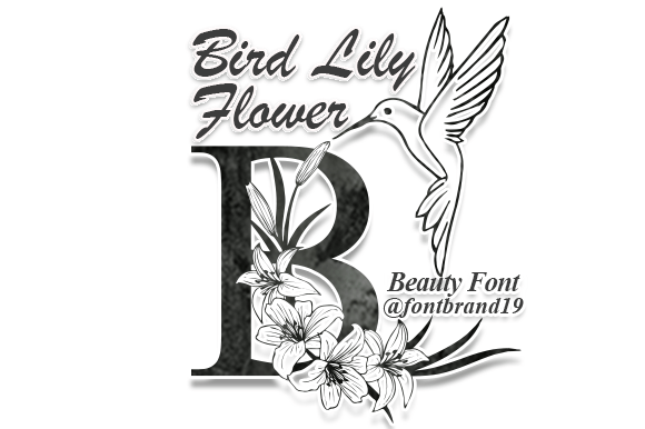 Bird Lily Flower Font for Digital Marketing Campaigns