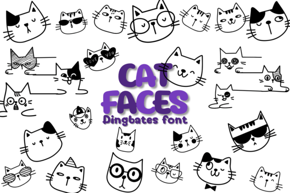 Cat Faces: A Playful Dingbats Font That Gives Your Brand Character
