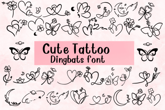 Cute Tattoo Font: A Playful Typeface for Editorial Charm