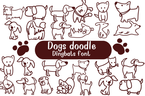 Dogs Doodle: A Dingbats Font for Web Design Projects