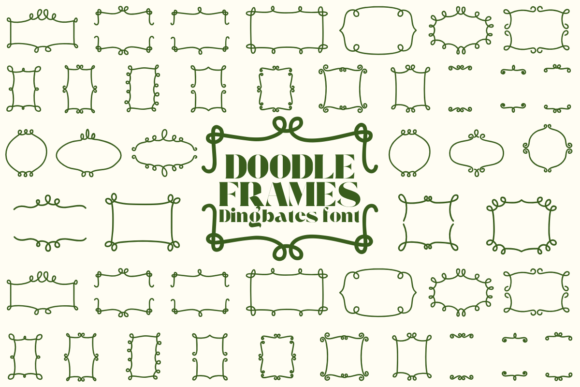 Doodle Frames: A Sketch-Style Dingbats Font for Handmade Sellers