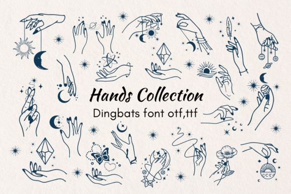 Hands Collection: A Sketchy Font for Creative Projects
