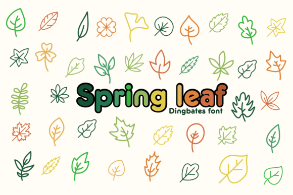 Spring Leaf: A Natural Dingbats Font for Editorial Design
