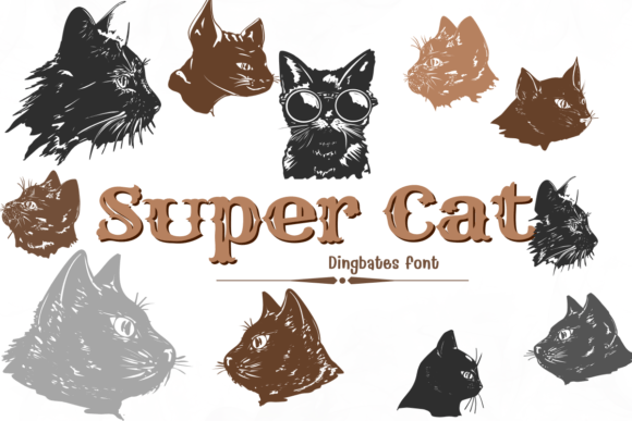 Super Cat: A Creative Dingbats Font for Editorial Design